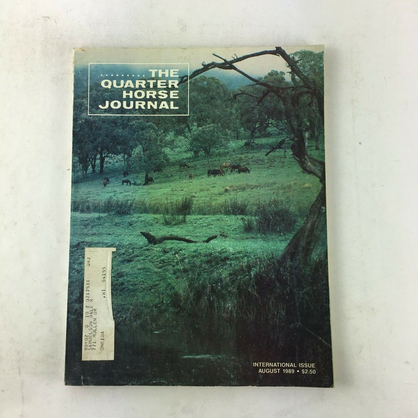 August 1989 The Quarter Horse Journal Magazine International Issue