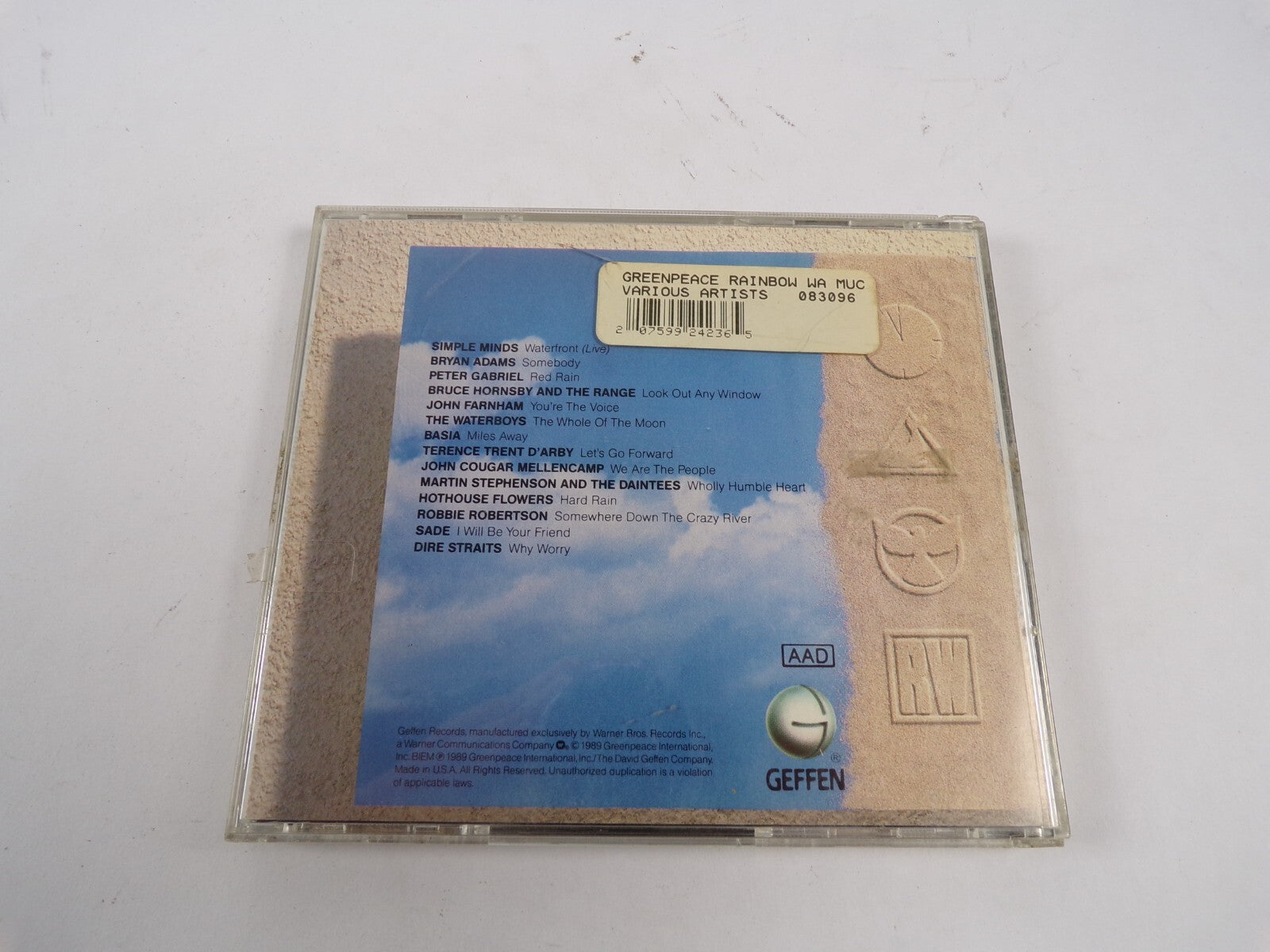 Green Peace Rainbow Warriors Disc 2 Geffen Simple Minds John Farnham CD#48
