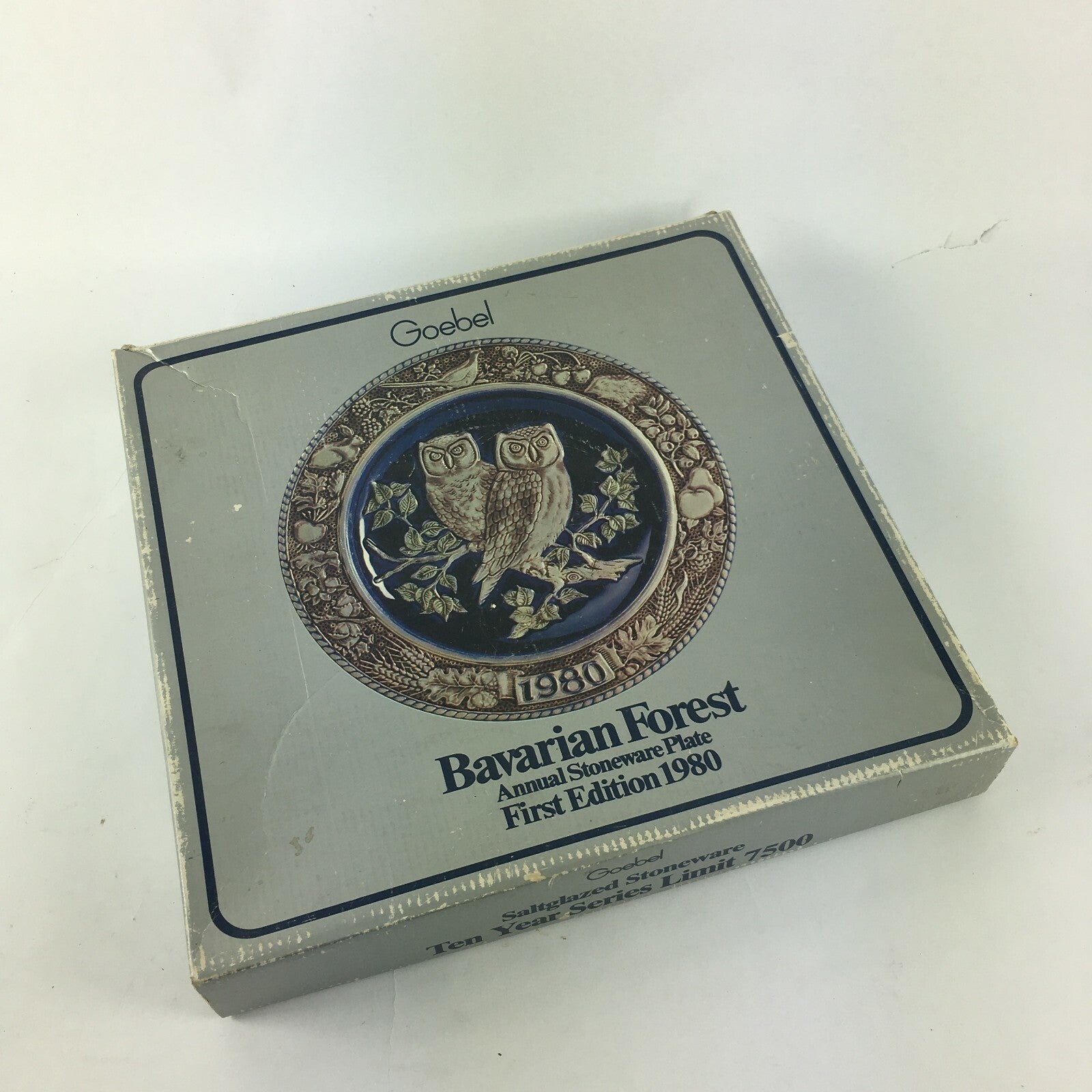 1980 Geobel Bavarian Forest Annual Stoneware Plate First Edition Ten Year Series