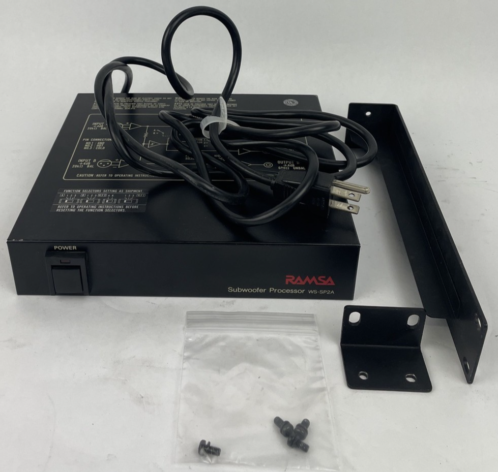 OEM Ramsa WS-SP2A Subwoofer Processor with Rack-mount Components