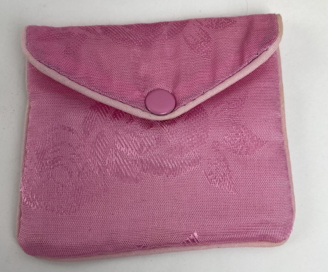 Chinese Silk Coin Purse And Silk Lipstick Holder with Mirror & Pouch VGC LOOK