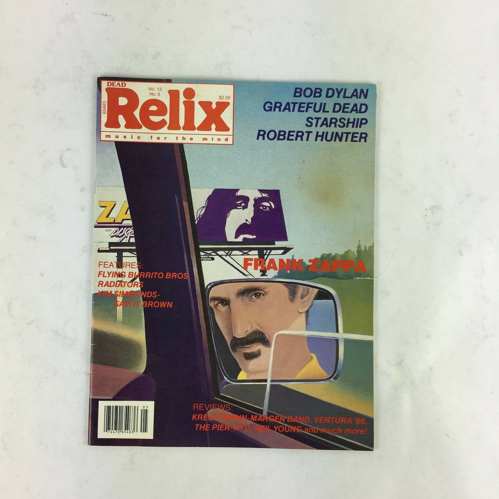 Relix Vol.13 No.5 Magazine Frank Zappa Bob Dylan Grateful Dead Robert Hunter
