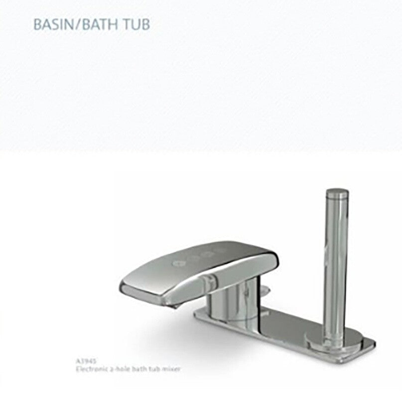 Jado Jean Nouvel 821/015/100 electronic bathtub mixer with pull-out spray polished chrome