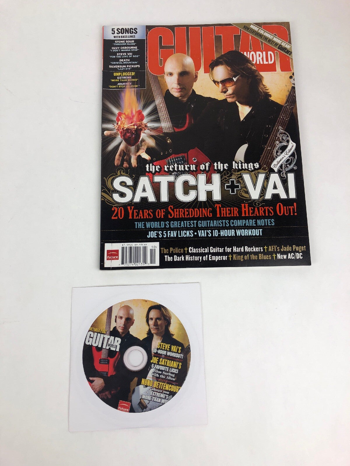 Guitar World Magazine October 2007 Steve Vai Stone Sour Ozzy Bass tabs Silversun