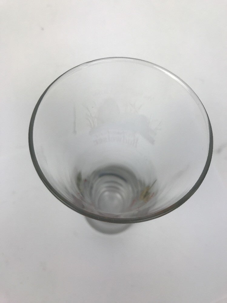 Vintage 1998 Budweiser Lizards tall pilsner beer glass collectible.