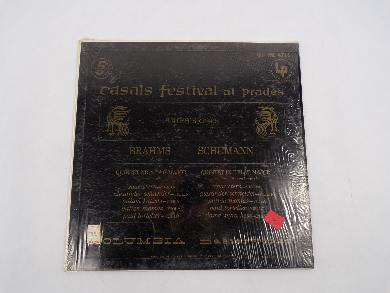 Casals Festival At Prades Third Series Brahms SchumannQuintet In G Major For Str