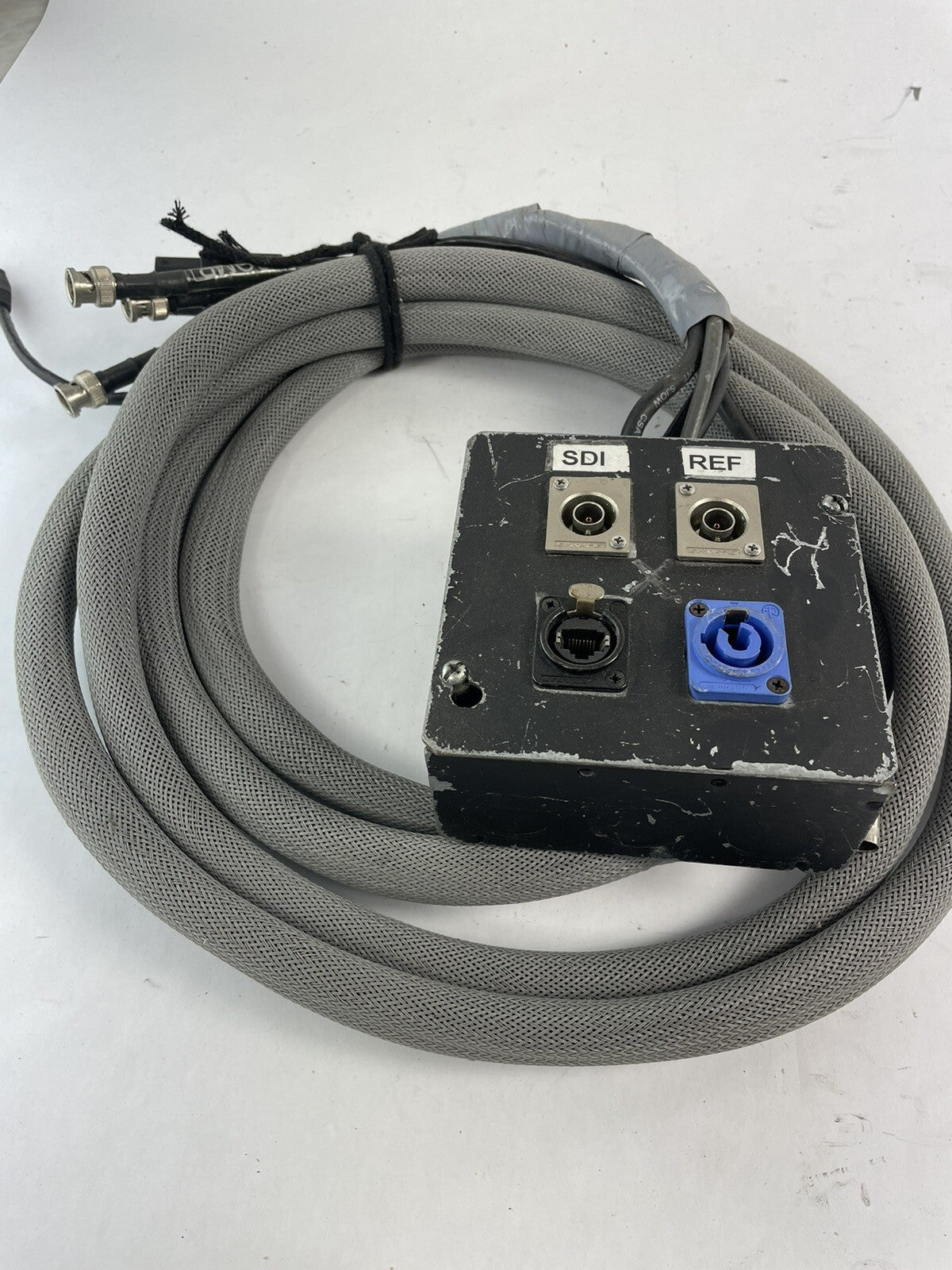 Breakout box Audio Snake 4 inputs Neutrik powerCON 20A EtherCon RJ45 BNC #D2