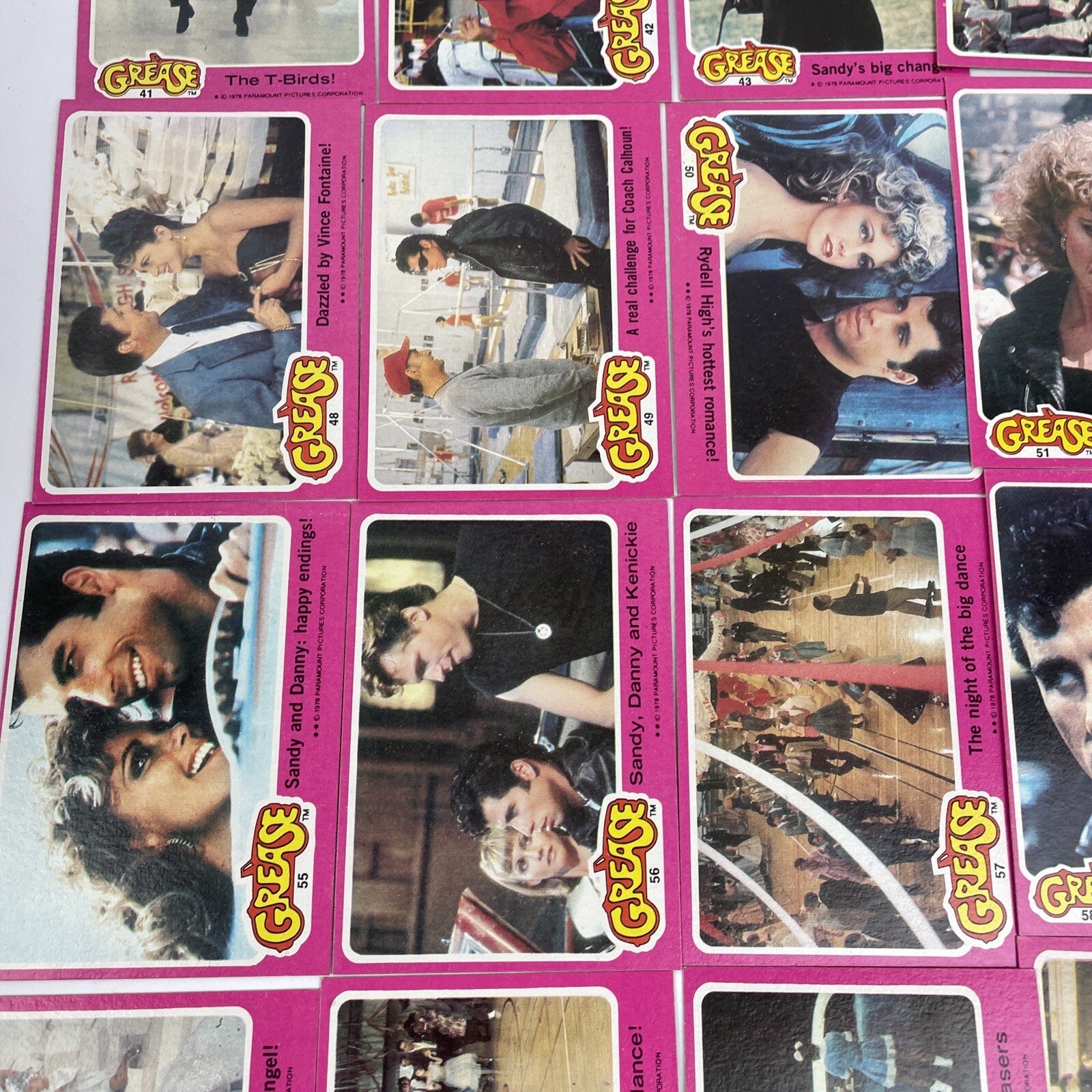 1978 Topps GREASE Movie Series 1 Trading Card Complete Set 1-66 w 11 Stickers