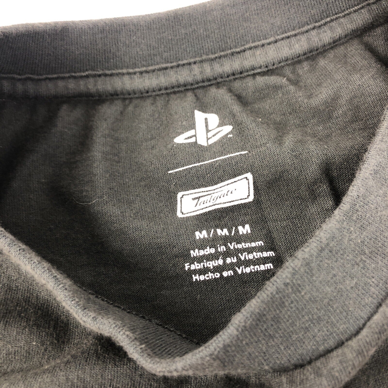 PlayStation x Tailgate Long Sleeve T Shirt Men's Medium Gray Logo Videogames