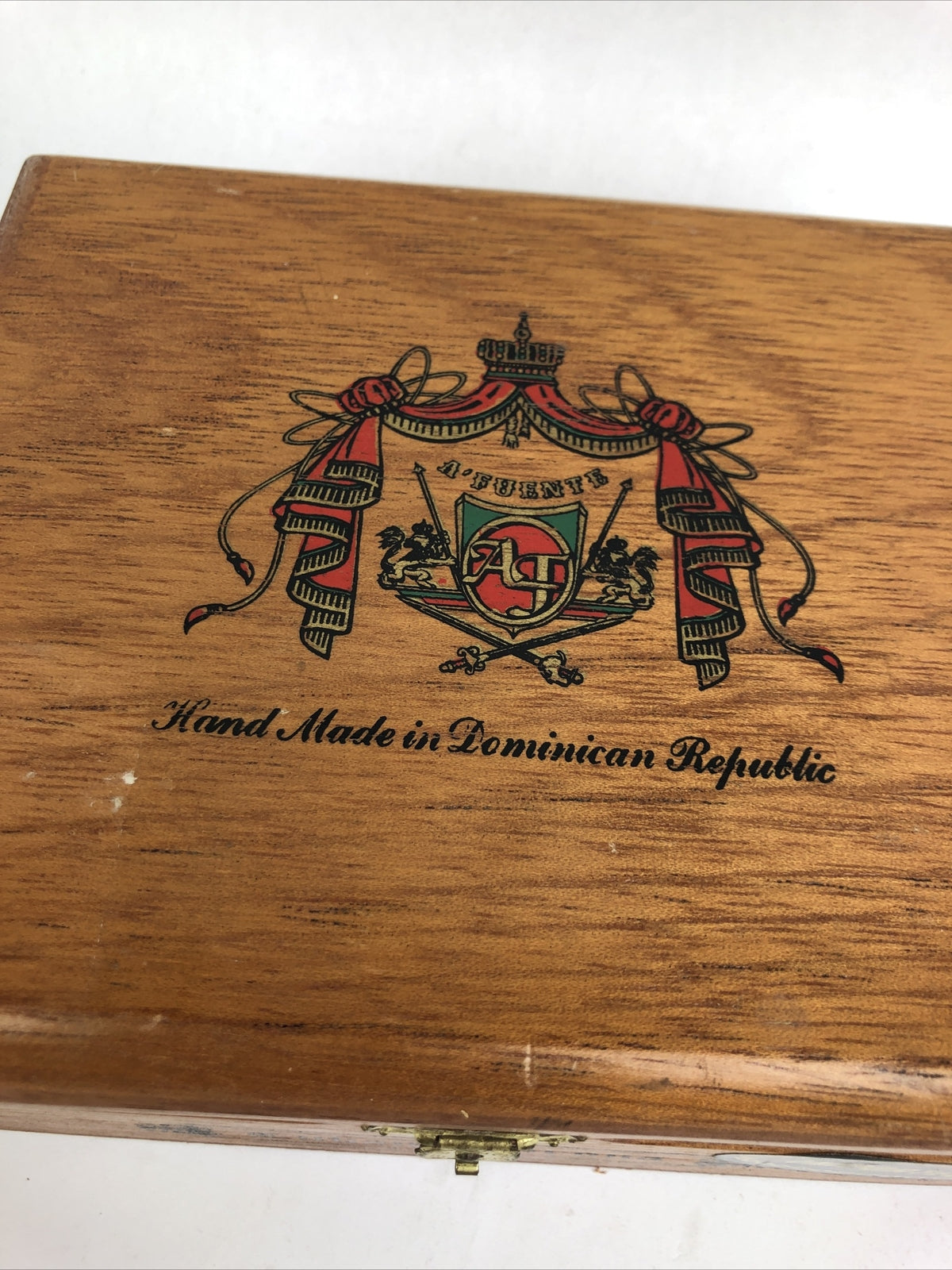 Arturo Fuente Short Story Wood Cigar Box Jewelry Trinket Trapezoid Dominican Rep