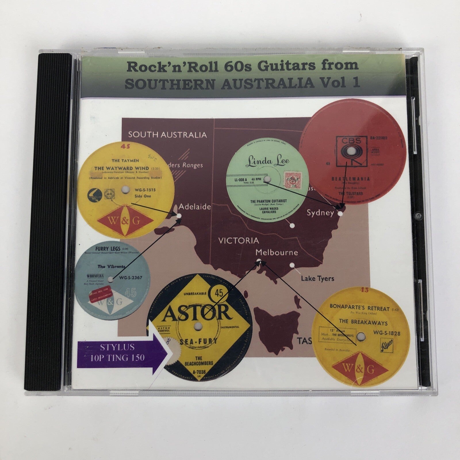 Rock 'n' Roll 60's Guitars Southern Australia cd Vol. 1 Assorted 34 Tracks #32