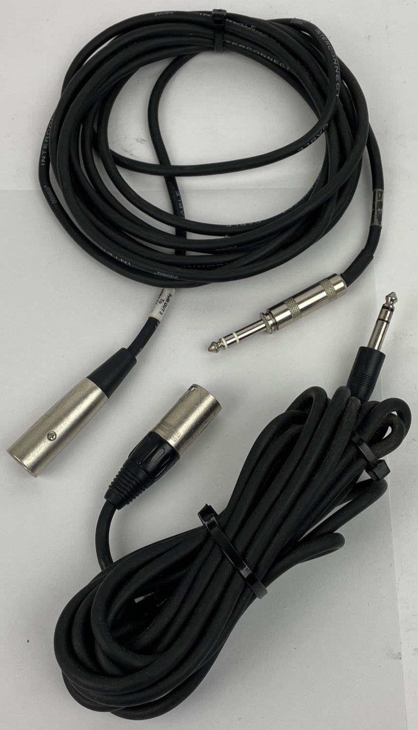2 x 3-Pin XLR Male to TS 1/4" ( 6.35mm ) Mono Jack Male Black