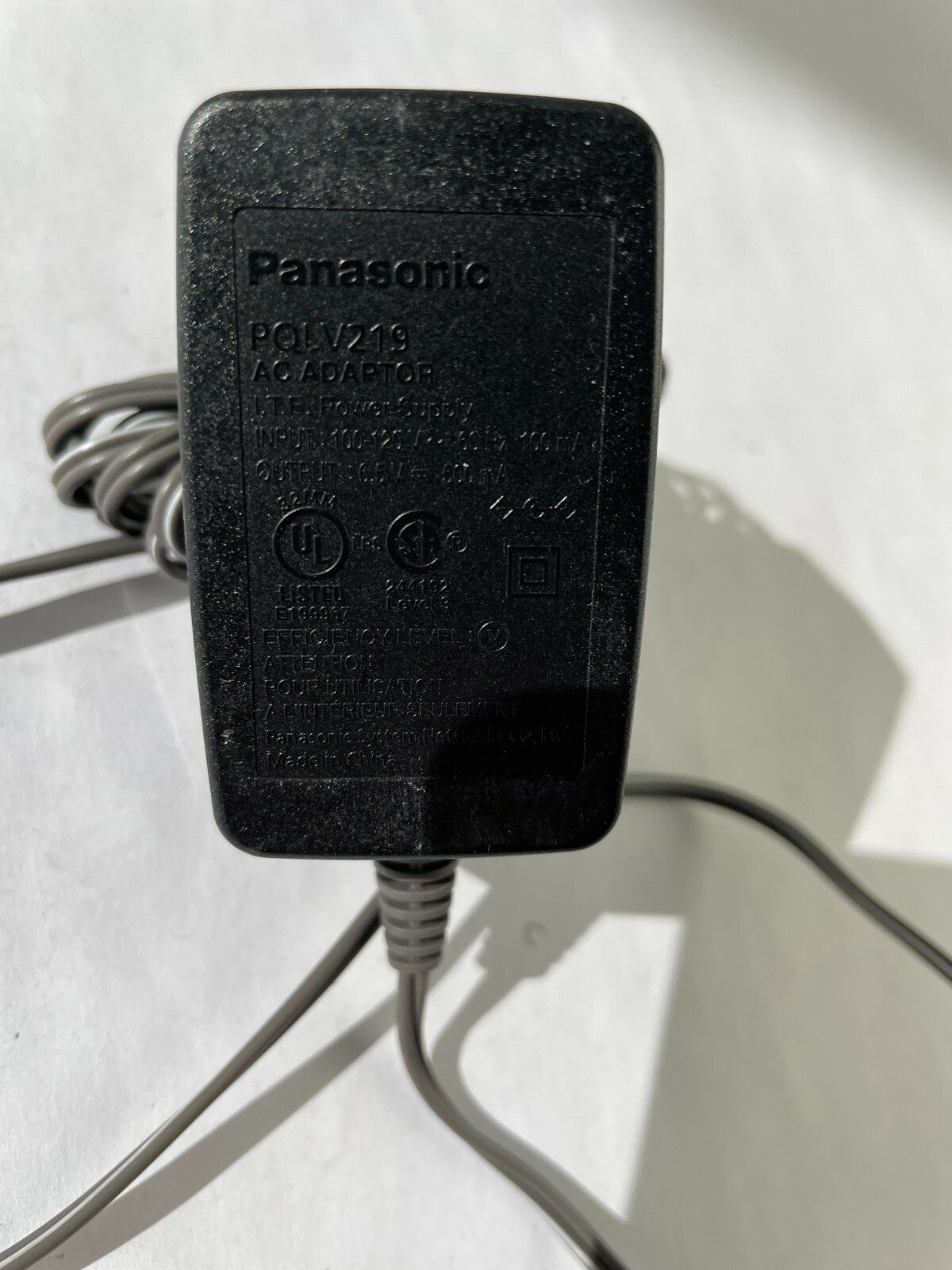 Genuine Panasonic Ac Adaptor PQLV219 Output 6.5 V 500mA Power Supply Adapter A81