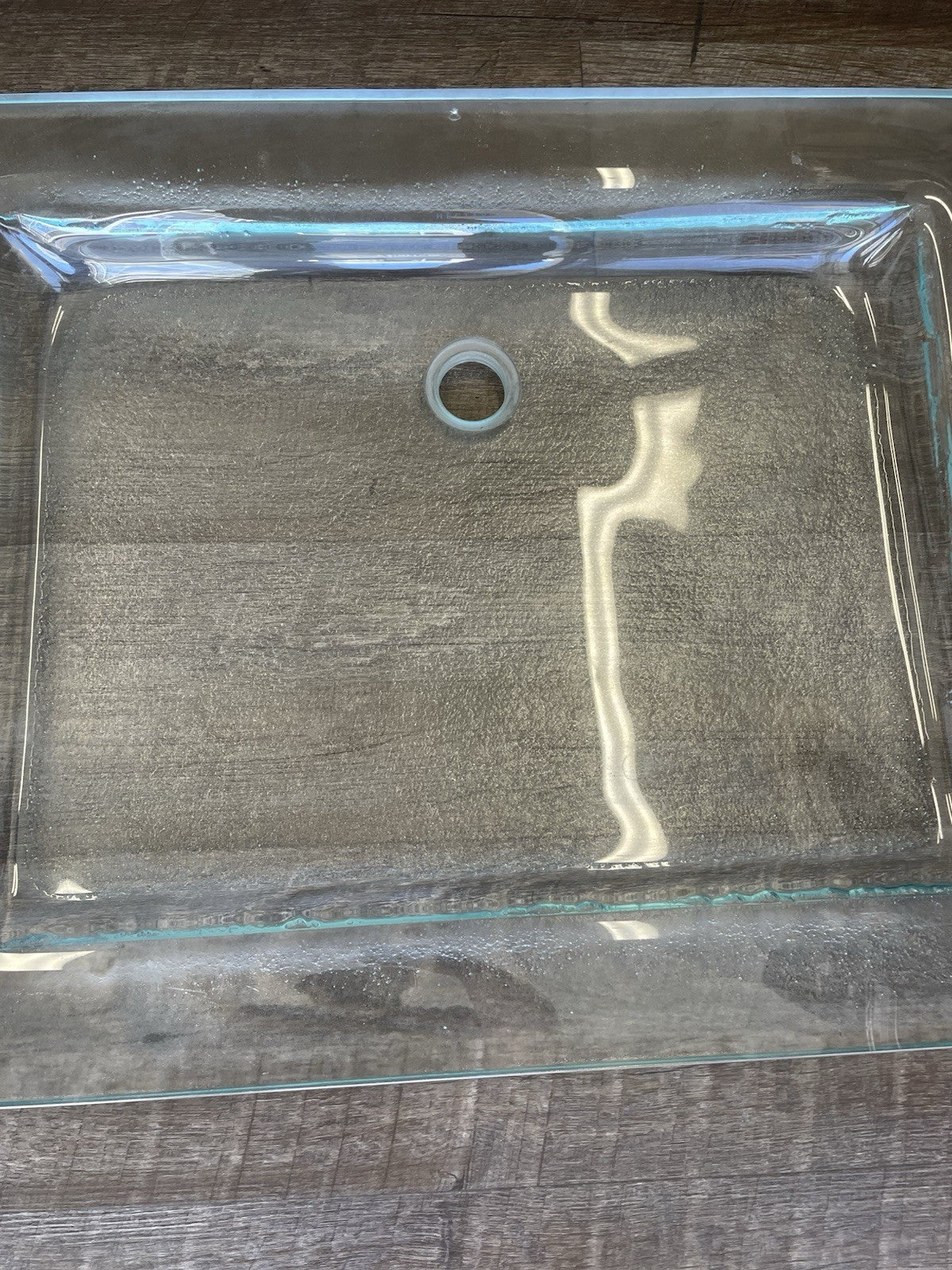 Hectarus Rectangle Glass Sink Bathroom Model 1836-800 35.75" x 21.25" x 3/4"