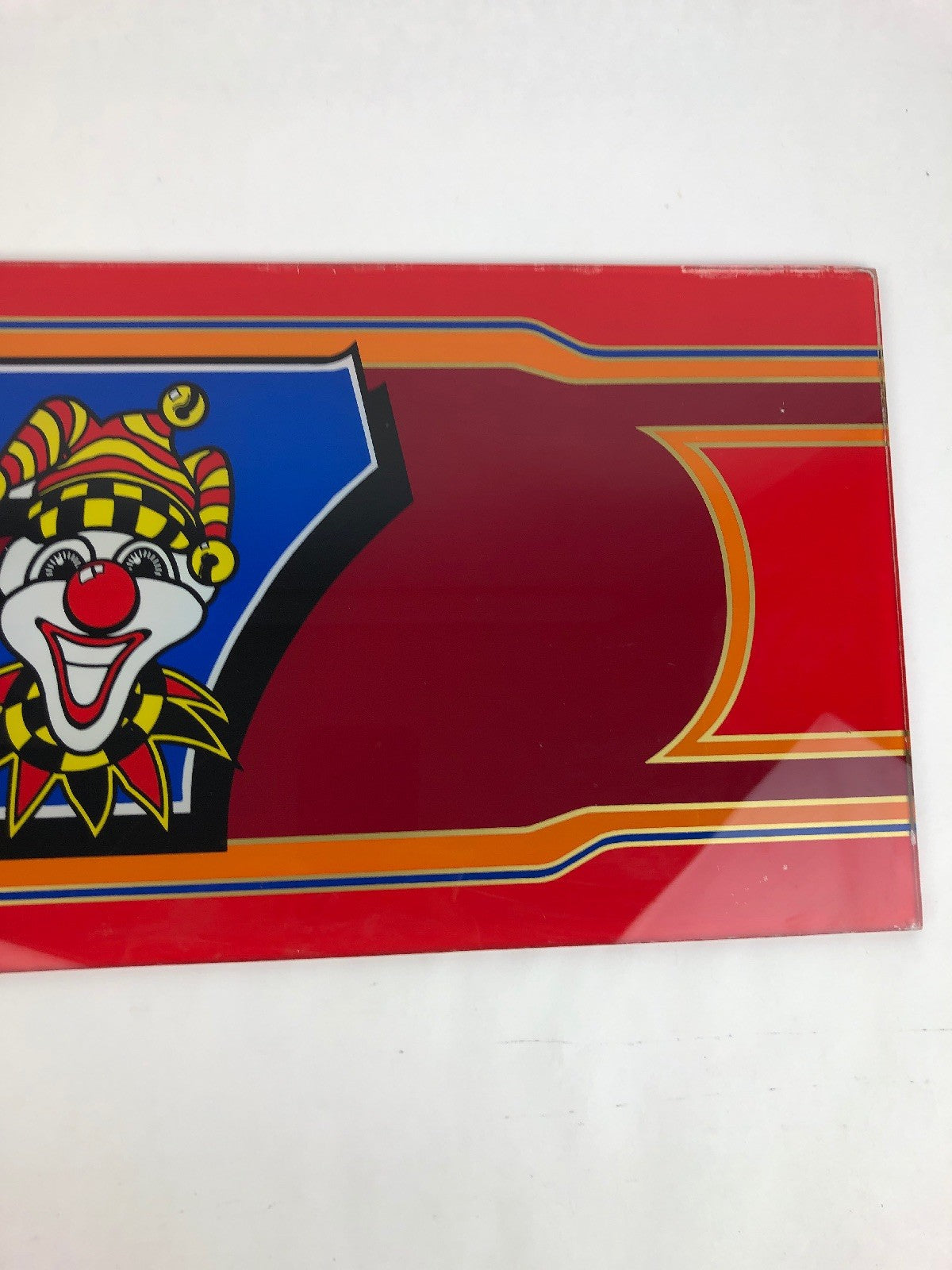 Vintage JOKER SEVEN Casino Painted Glass Slot Machine Insert Vegas Man Cave