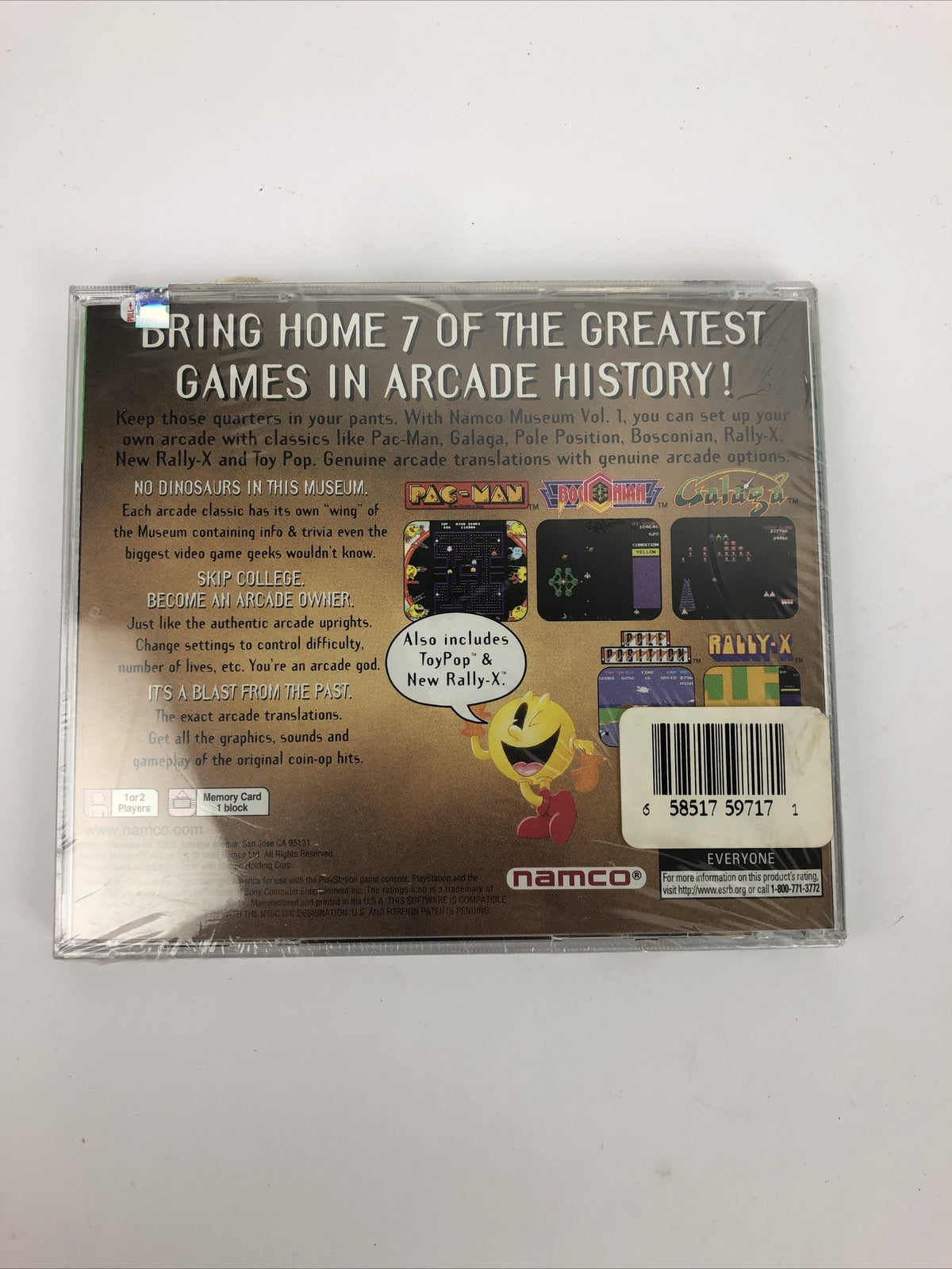 Namco Museum Vol. 1 Sony PlayStation 1 PS1 PAC-MAN POLE POSITION - BRAND NEW
