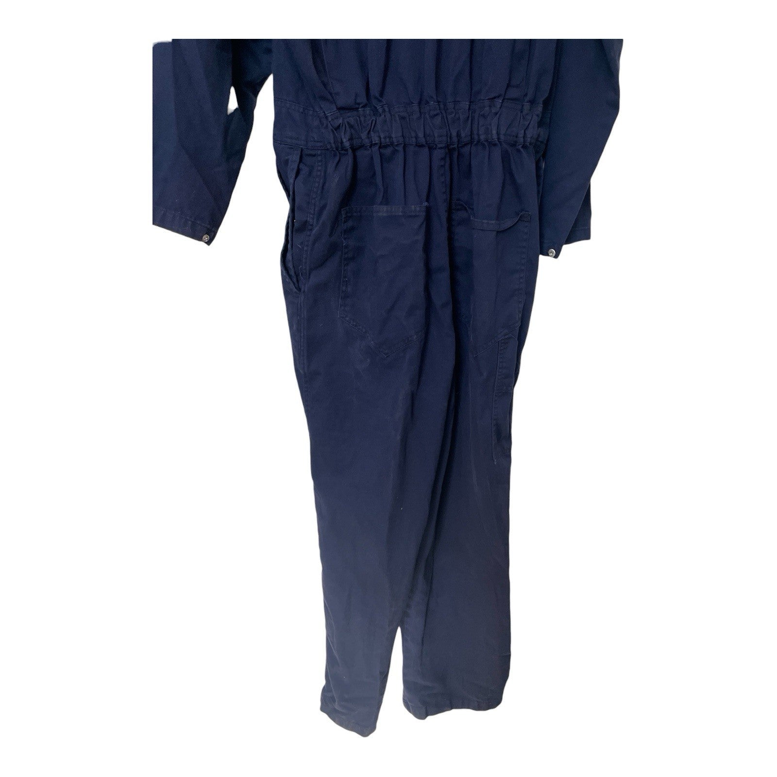 Palmer Safety Coveralls Mens 34/ 36 Small Navy Cotton Work Zip Front Jumpsuit