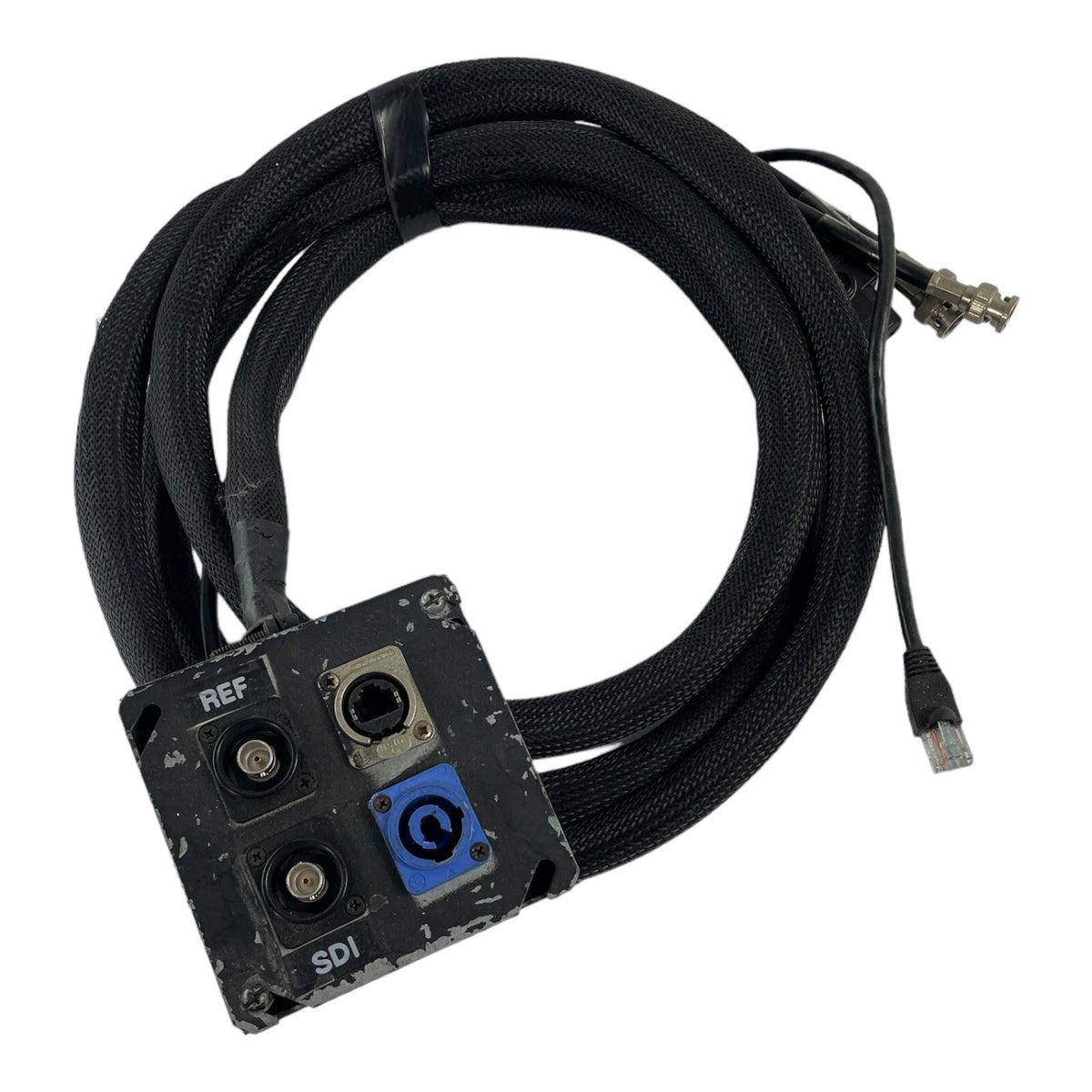 Breakout box Audio Snake 4 inputs Neutrik powerCON 20A EtherCon RJ45 BNC #D3