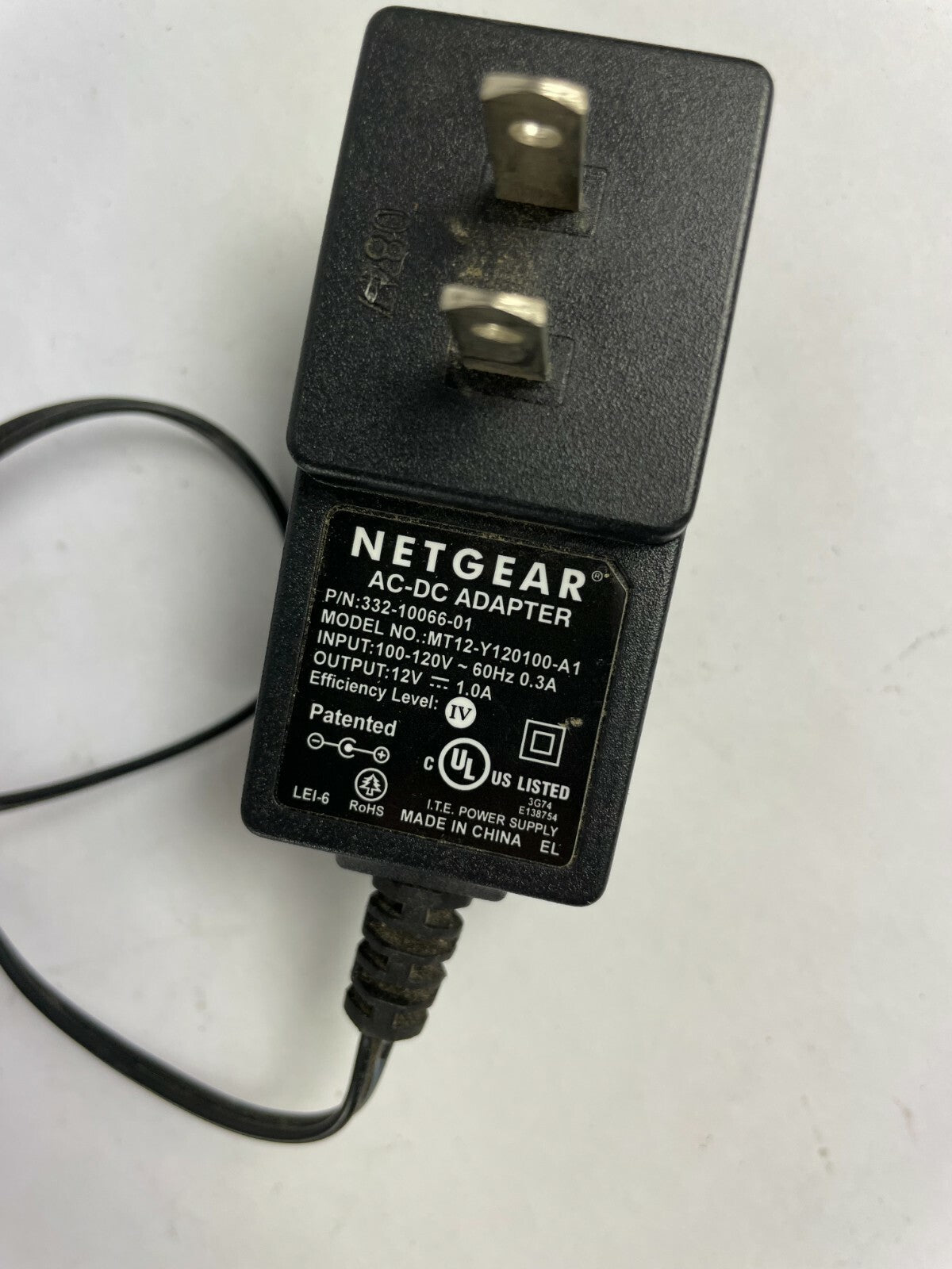 Genuine NetGear MT12-Y120100-A1 AC Adapter OP 12 V 1 A Power Supply Adapter A62