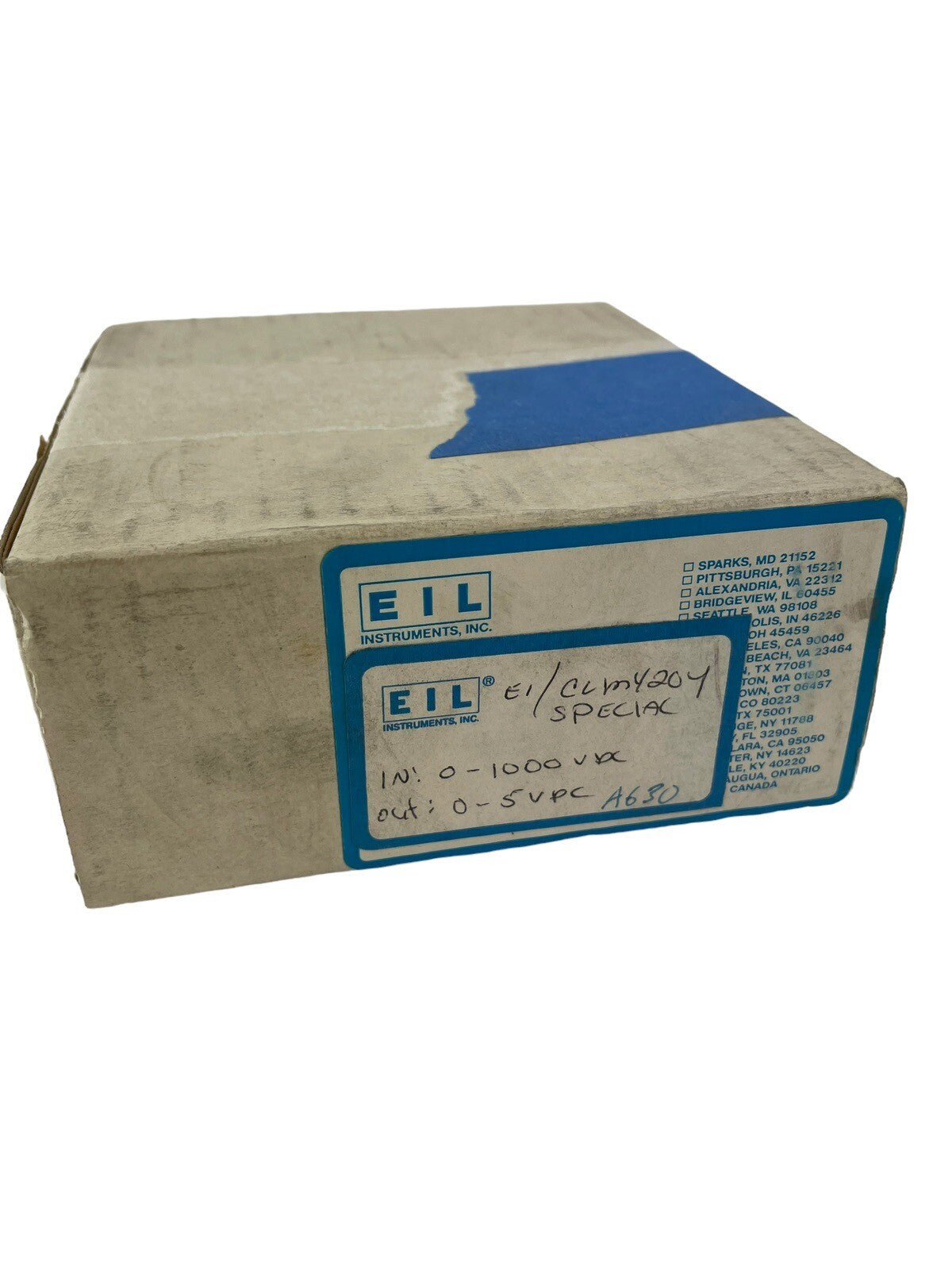 EIL Instruments Loop Converter Transducer CLM-420Y SPECIAL 0-5 VDC INF OHMS