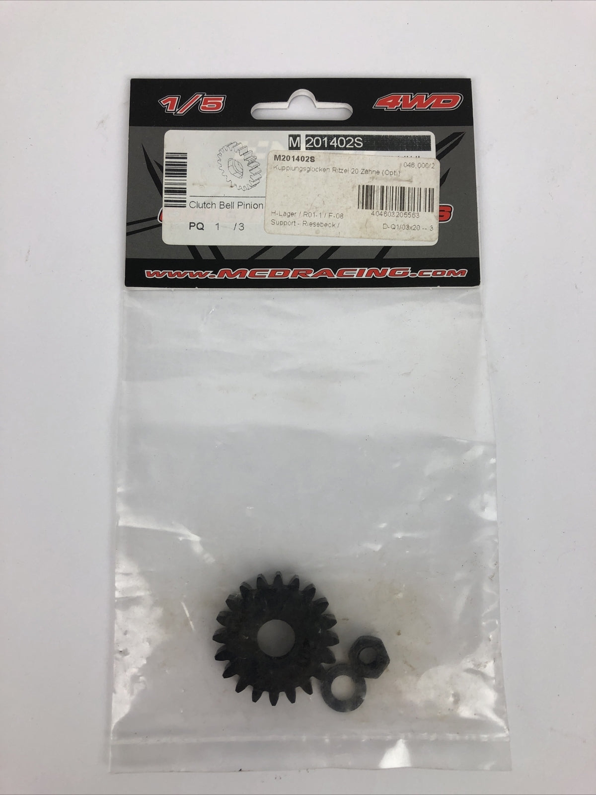 1/5 4WD MCD RC Racing Clutch Bell Pinion Gear # M 201402S - LOOK