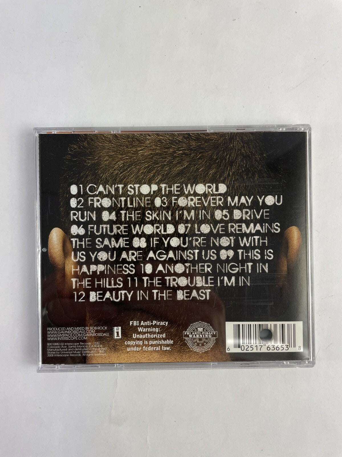 Gavin Rossdale Wanderlust Can't Stop The World Frontline Drive Disc Q11