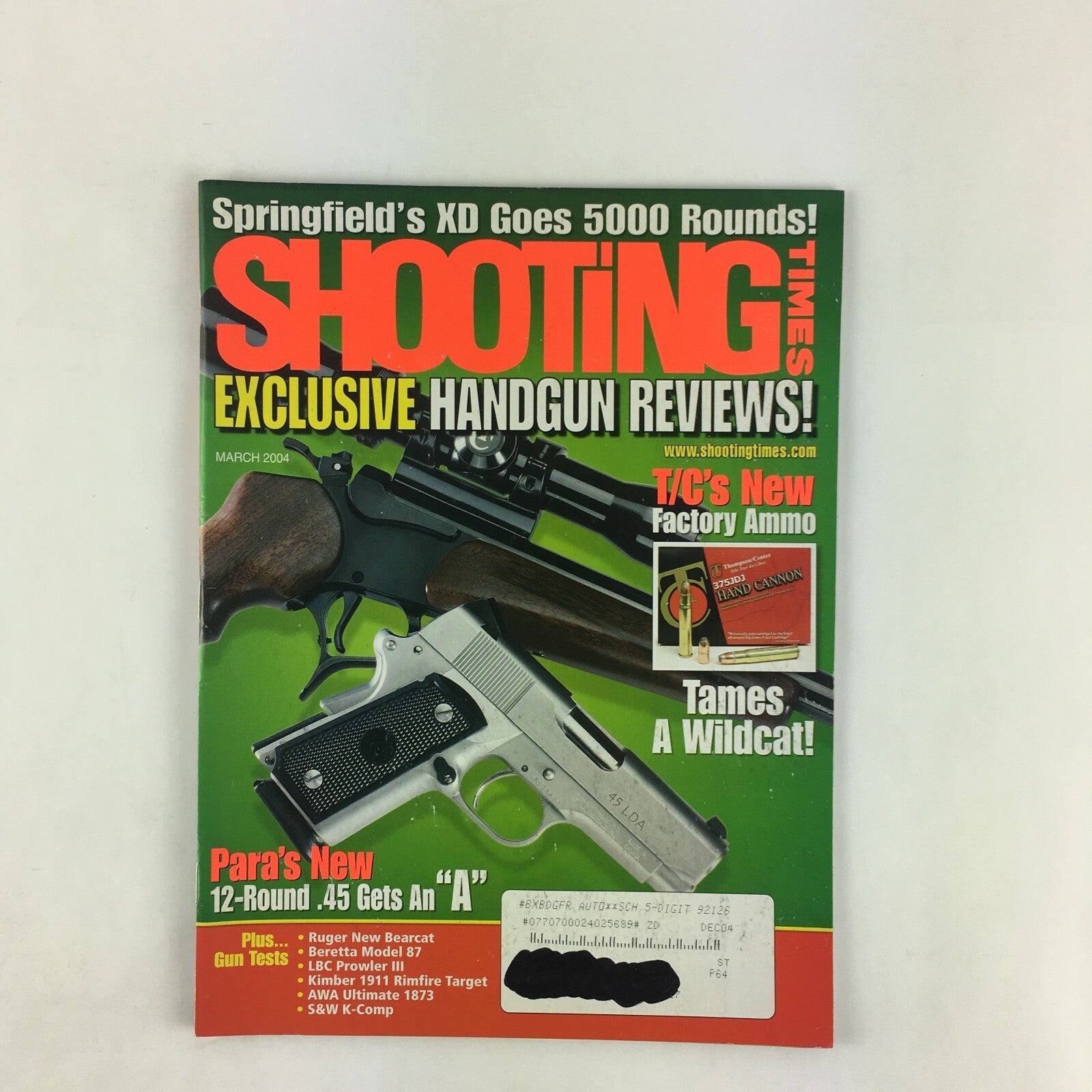 March 2004 Shooting Times Magazine Para's New 12 round .45 Gets An A S&W K-Comp