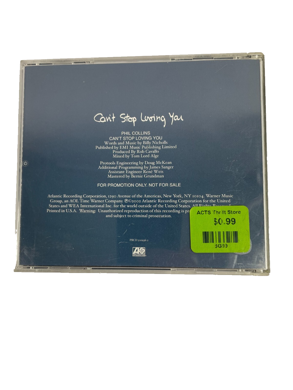 Phil Collins – Can't Stop Loving You Can't Stop Loving You CD#29