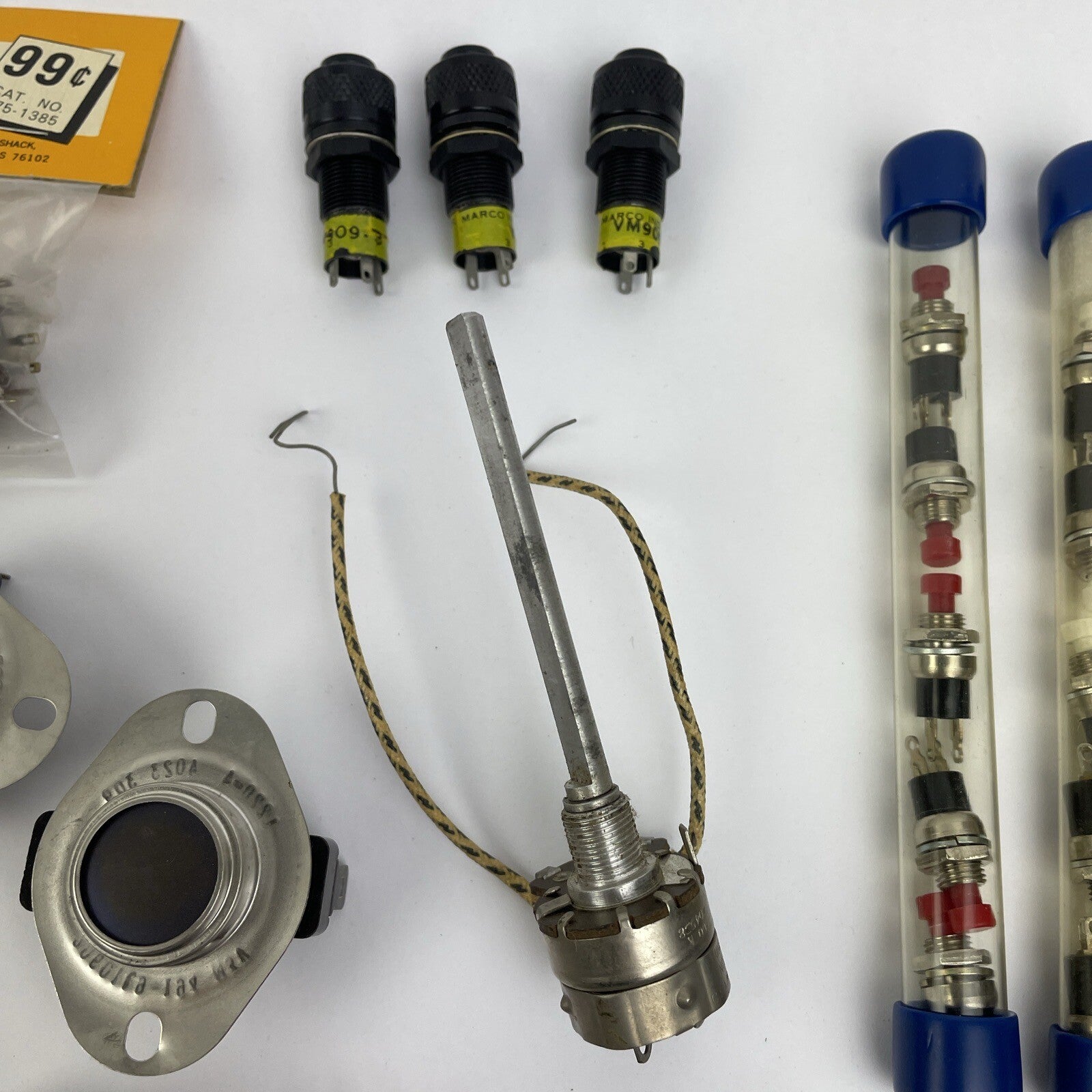 Huge Lot KLIXON Limit Switches Cessna Instrument Panel Parts Sprague RCA + LOOK