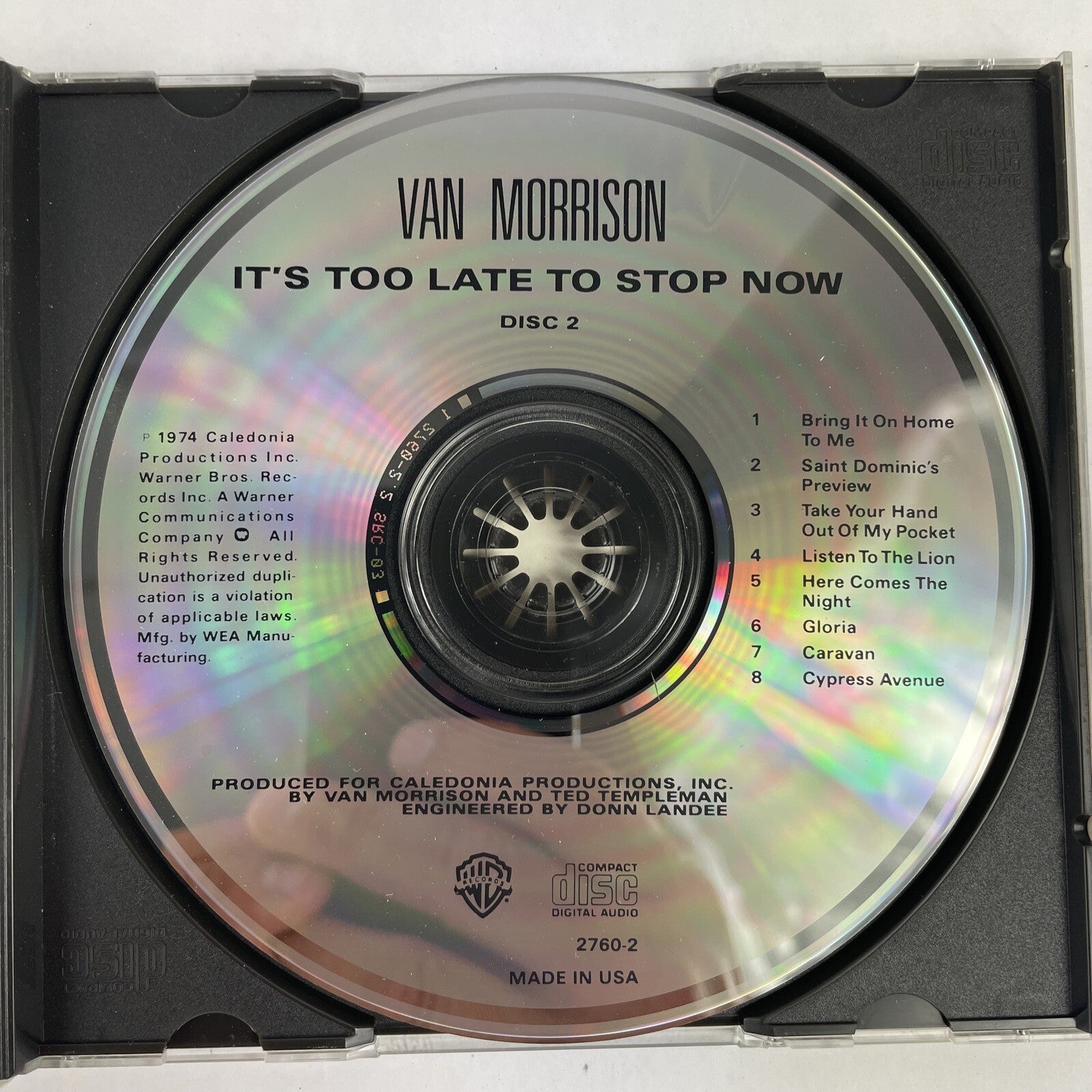 Van Morrison - It's Too Late To Stop Now Vol. 2 CD #16