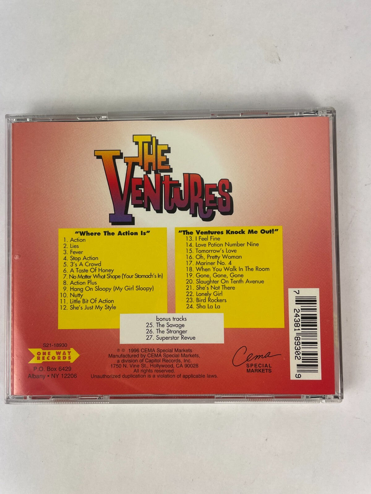 The Ventures Where The Action Is The Ventures Kock Me Out CD #6