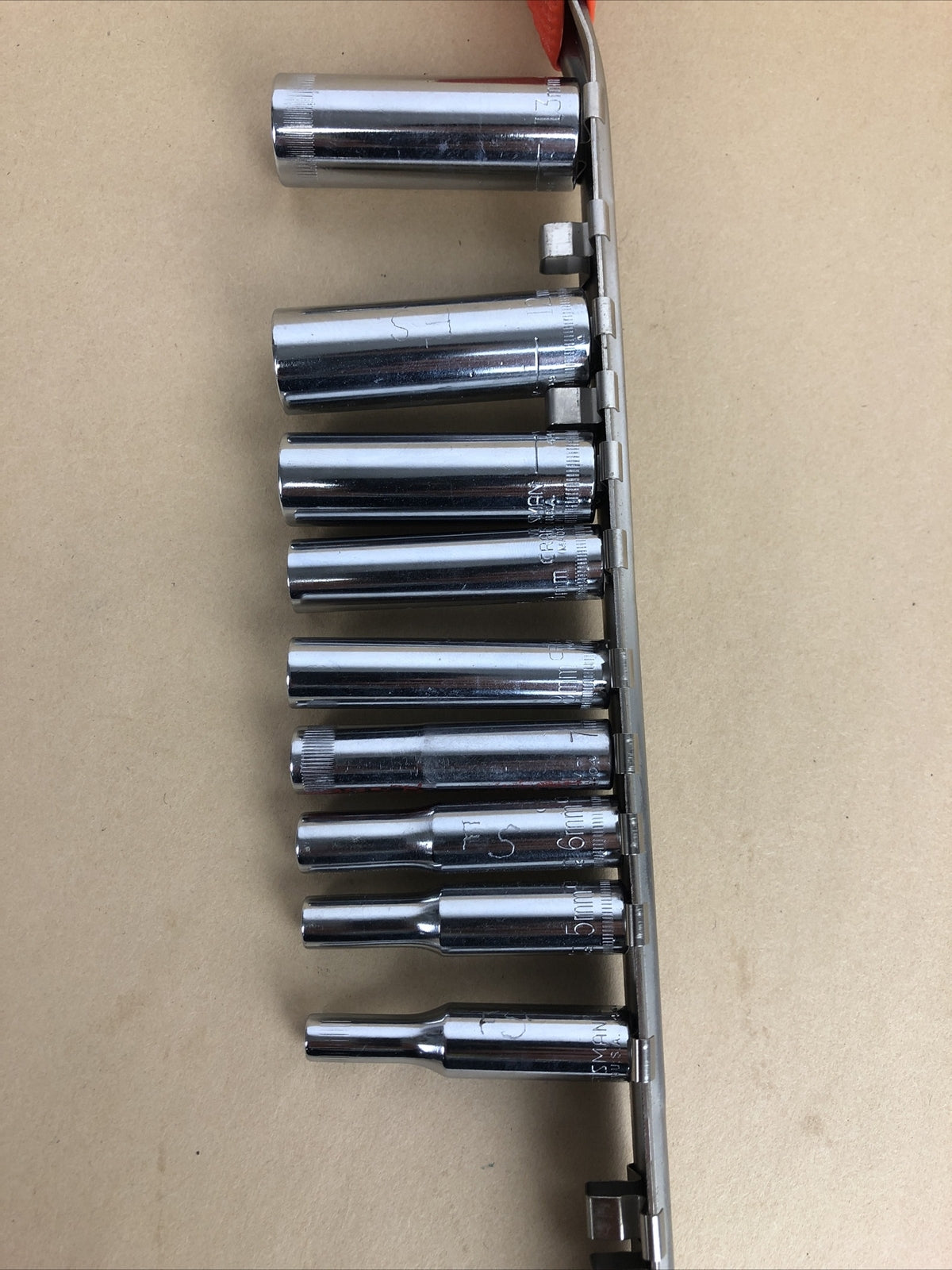 Craftsman 1/4" Drive 9pc Metric 6pt Deep Socket Set - 4mm to 13mm - no 10mm