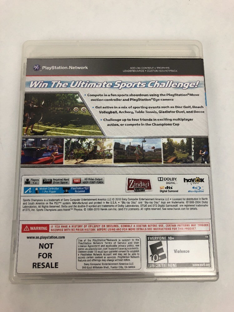(Sony PlayStation 3, 2010) Sports Champions Mint Disc fast Free Fast Class Ship