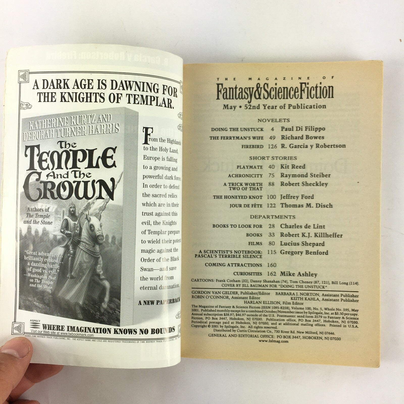 May Fantasy & Science Fiction Magazine Doing the Unstuck PaulDi Filippo Kit Reed