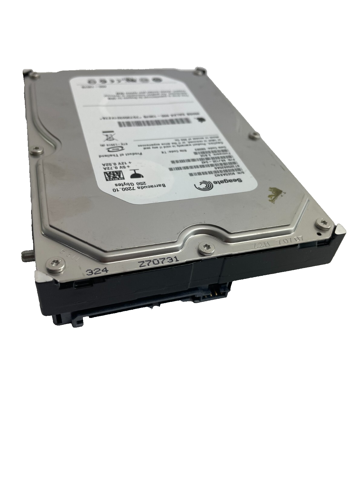 Seagate Model ST3250820AS Barracuda 7200. 10 250GB Internal Hard Drive Cache 8MB
