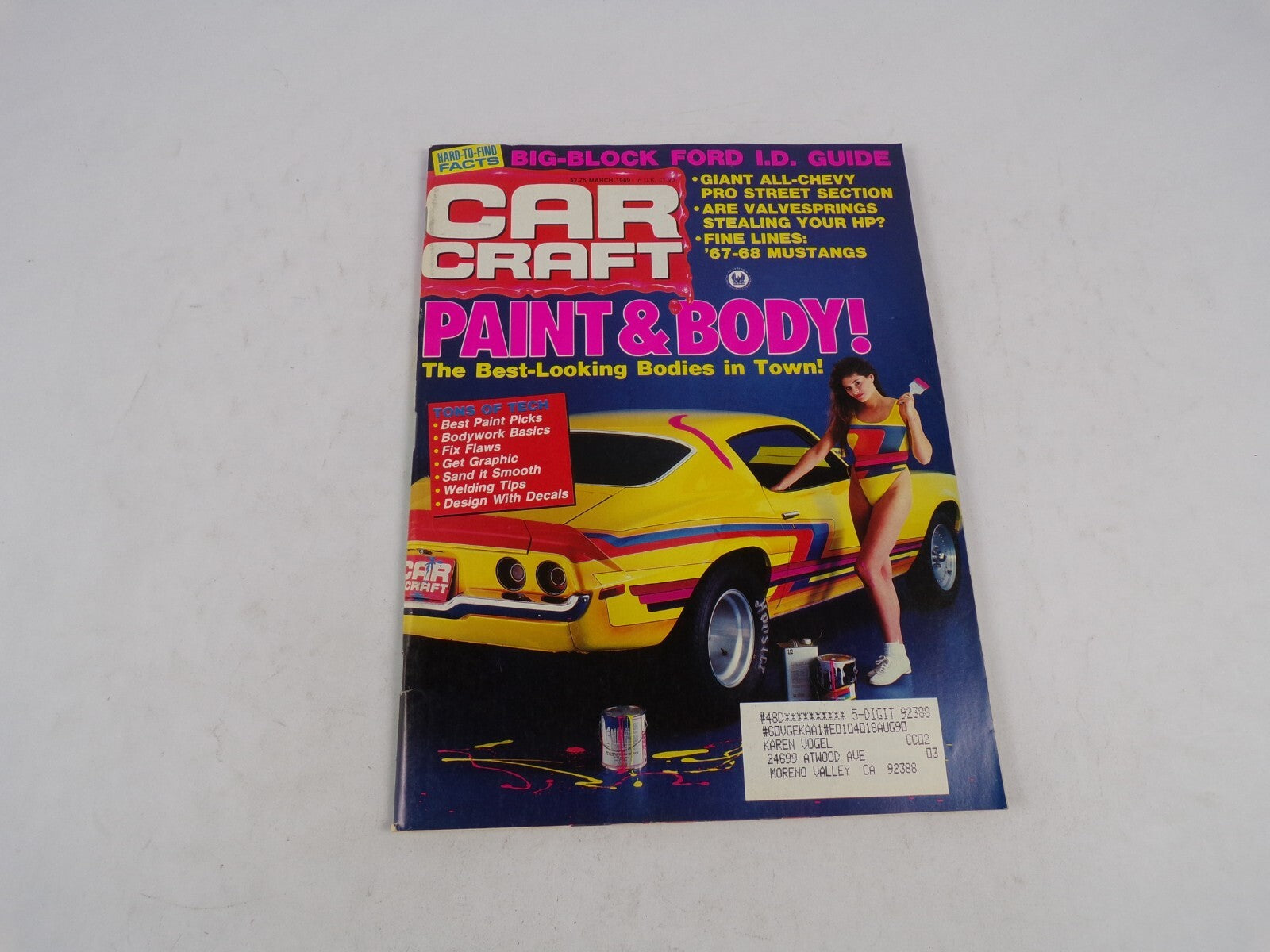 March 1989 Car Craft Paint & Body The Best-Looking Bodies In Town! Big-Block For