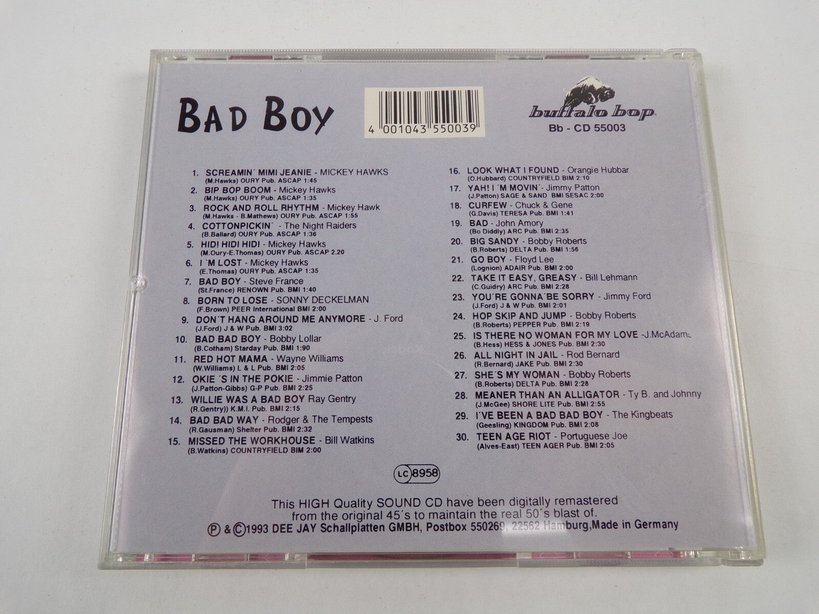 Buffalo Bop Bad Boy CD #18