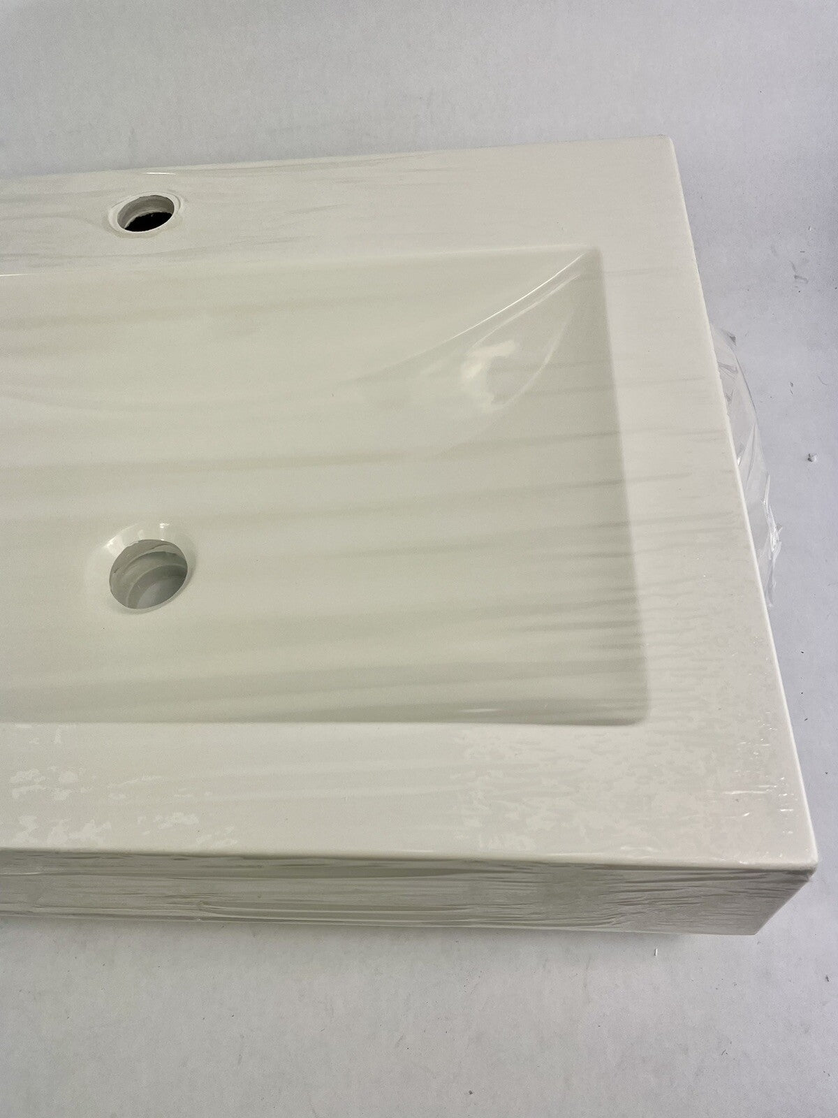 Neptune 24.75 x 17 inch white drop-in bathroom basin sink lavatory