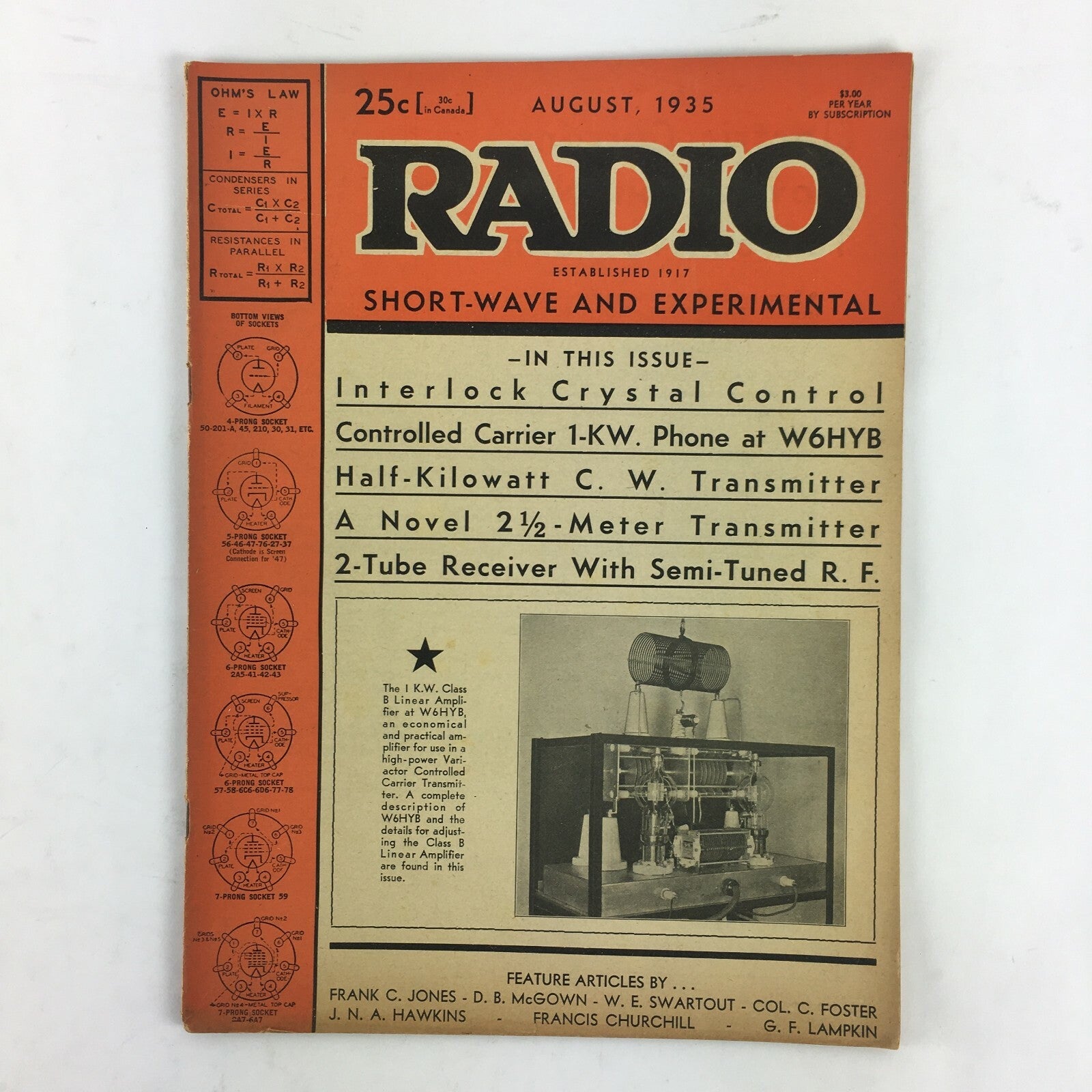 August 1935 Radio Magazine Interlock Crystal Control Class B Linear Amplifier