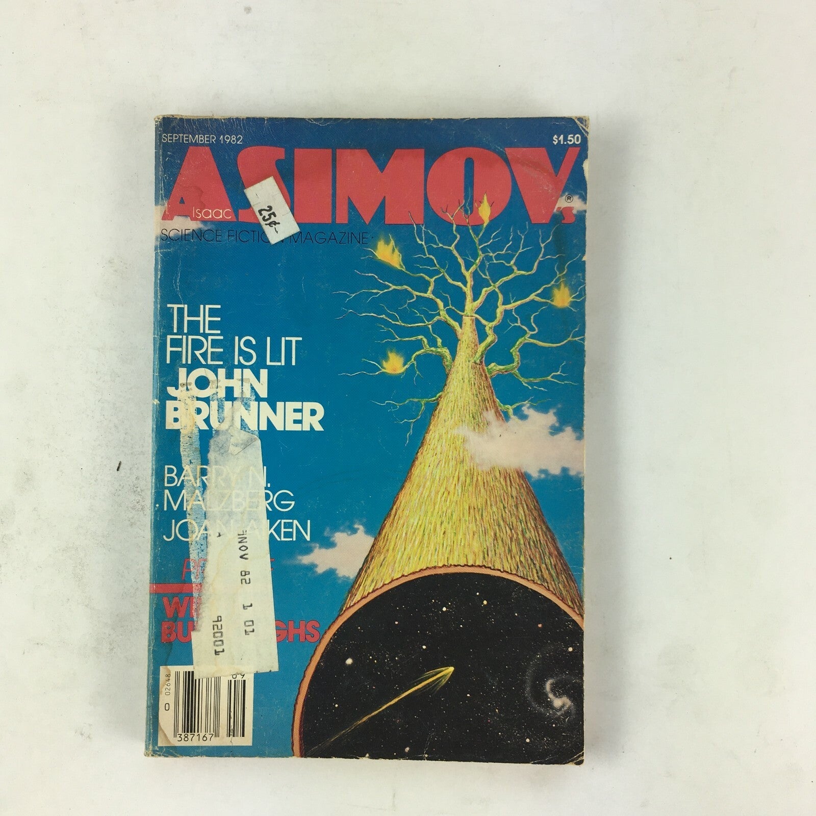 September 1982 Isaac Asimov's ScienceFiction Magazine TheFire is Lit JohnBrunner