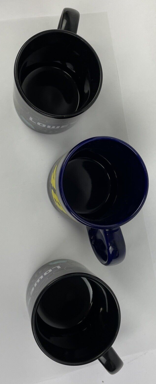 3 x NASCAR Jimmie Johnson #48 3D 12 oz. Coffee Mugs Blue Yellow Signature Racing