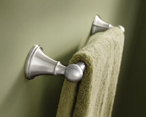 Delta Crestfield Collection Satin Nickel Towel Bar 24 in. L Die Cast Zinc 138031