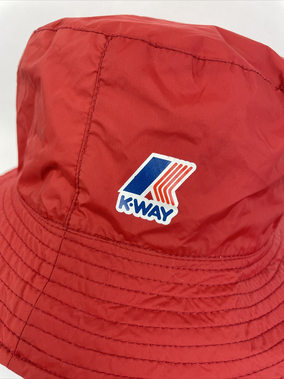 K-WAY x FIAT 500c K.Way Packable Bucket Hat Red - RARE FIND - LOOK