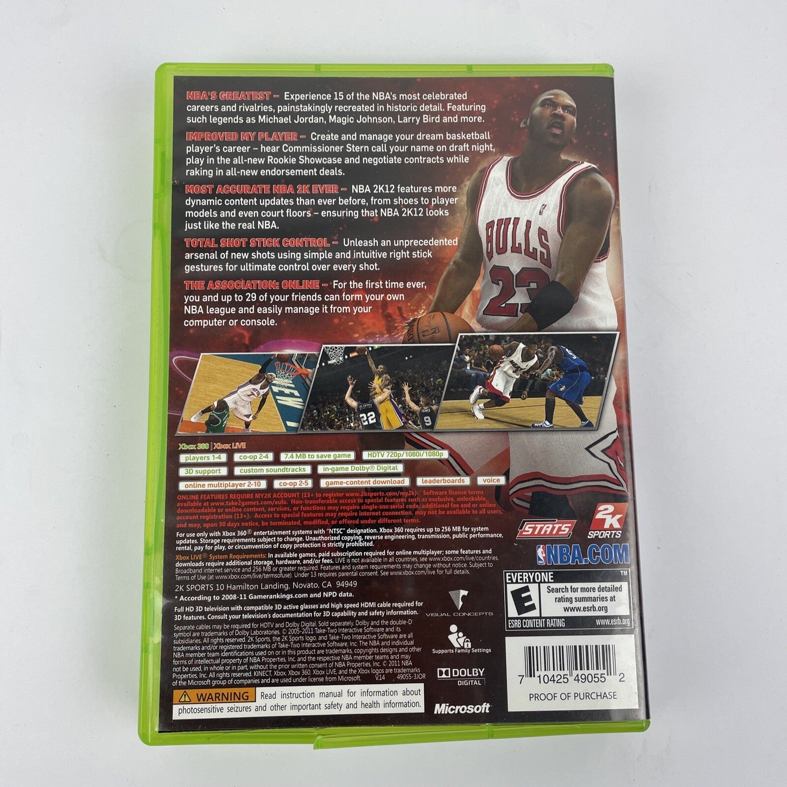 XBOX 360 Live : 2K Sports NBA 2K7 and XBOX 360 : NBA 2K12 - Complete - LOOK