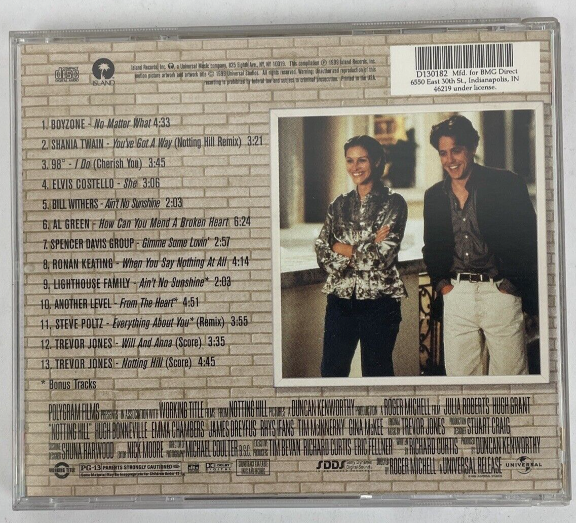 Notting Hill: Music From The Motion Picture Soundtrack (1999) Digital Audio CD