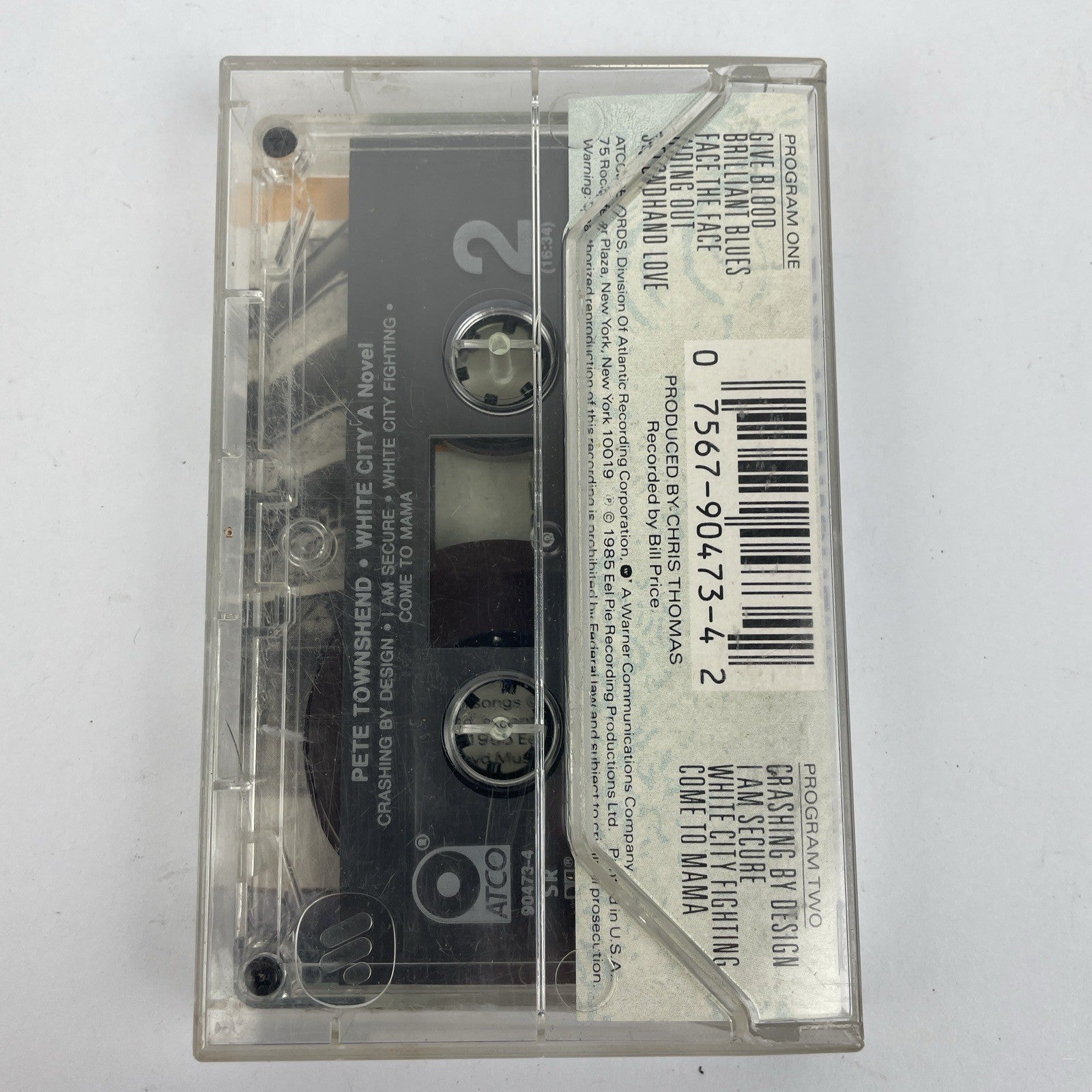 White City by Pete Townshend (Audio Cassette Tape ,1 985, Atlantic Records )