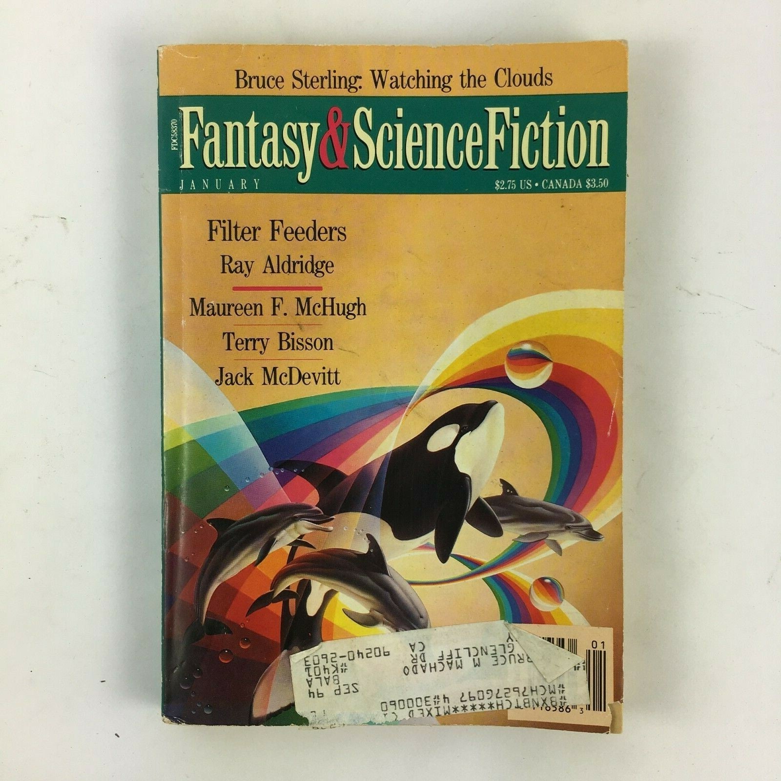 January Fantasy&Science Fiction Magazine Filter Feeders Ray Aldridge TerryBisson