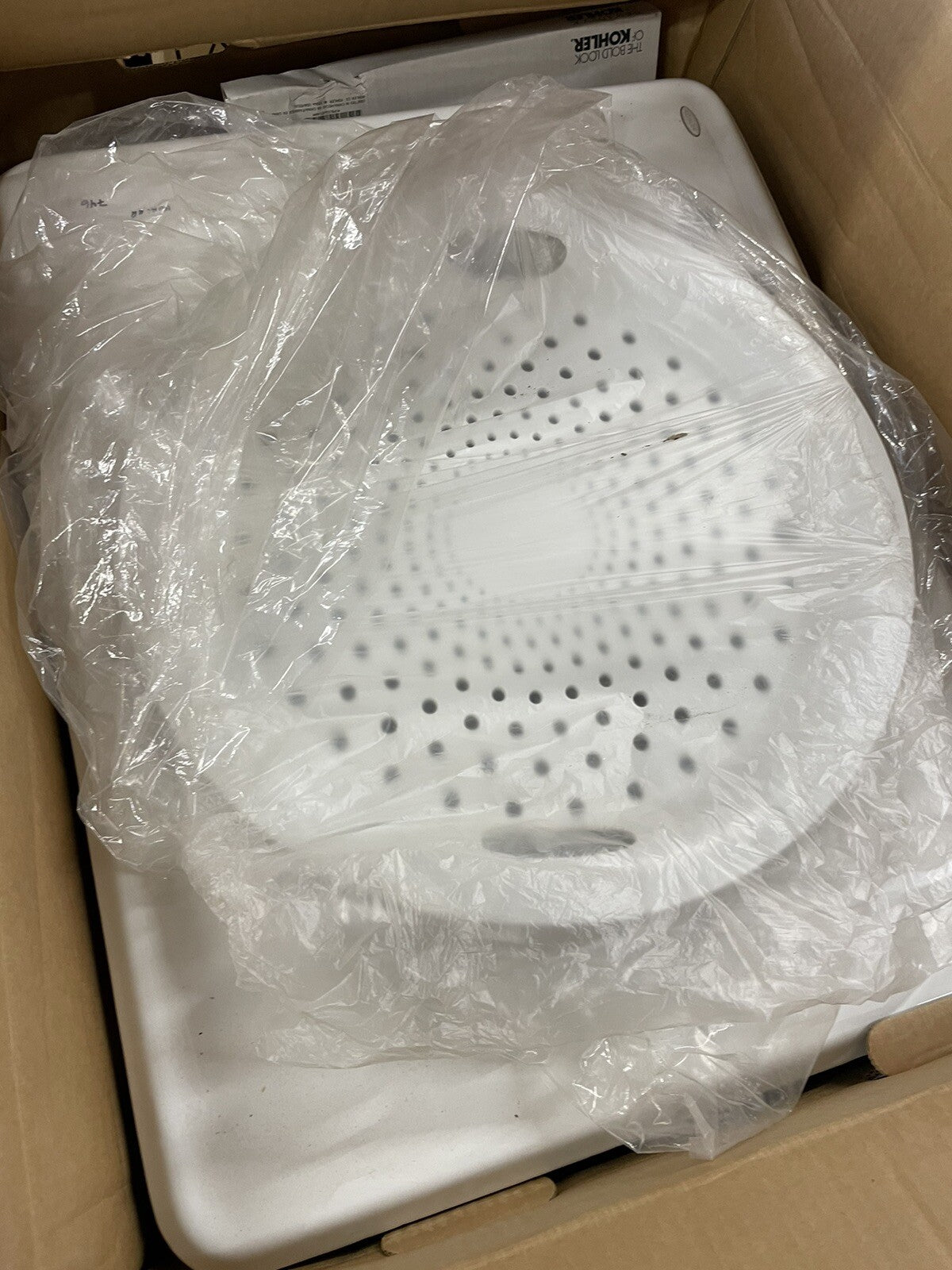 Kohler K-6654-1L-0 top mount utility sink white with left faucet hole