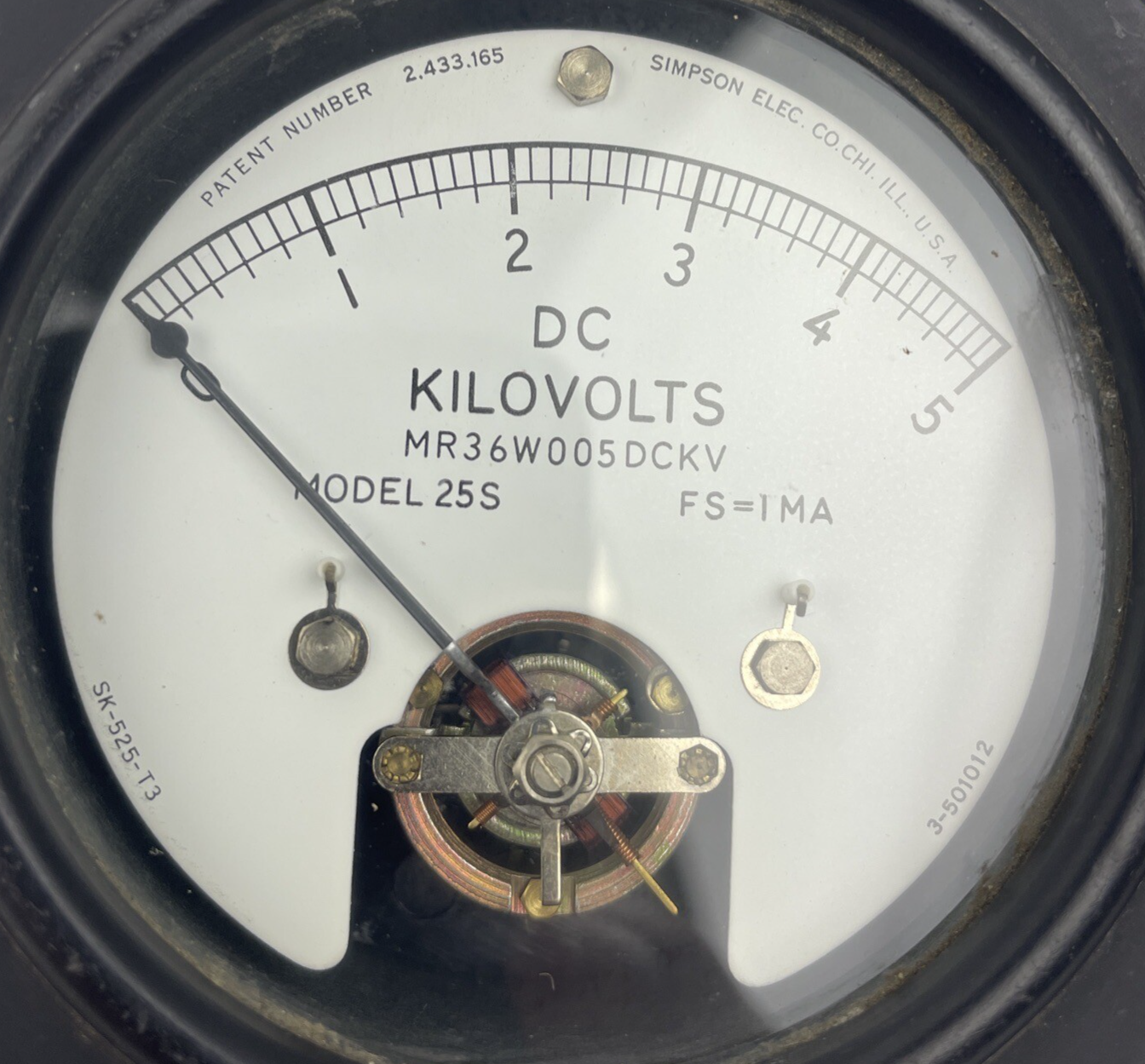 Simpson DC KILOVOLTS Model 25S MR36W005DCKV FS=IMA Made in the USA