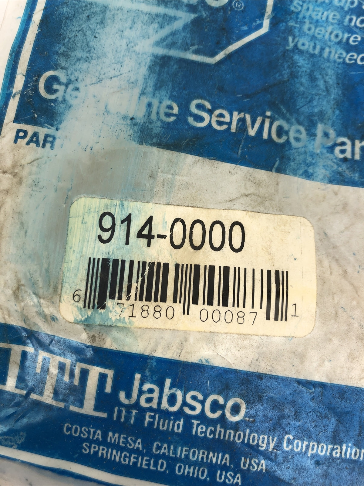 ITT Jabsco Pump Lip Seal Part No. 914-0000 - NOS - FREE USA SHIPPING * M2